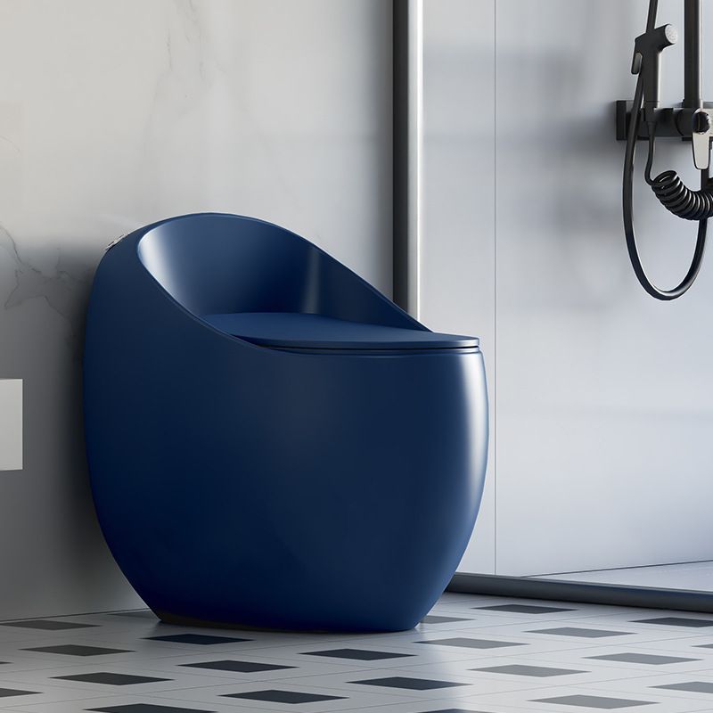 Modern Seat Included One Piece Toilet Round Floor Mounted Toilet Bowl for Washroom