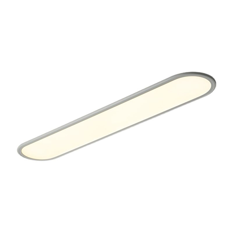 Oval Shape Metal Flush Ceiling Light Modern Style 1 Light Flush Mount Lighting