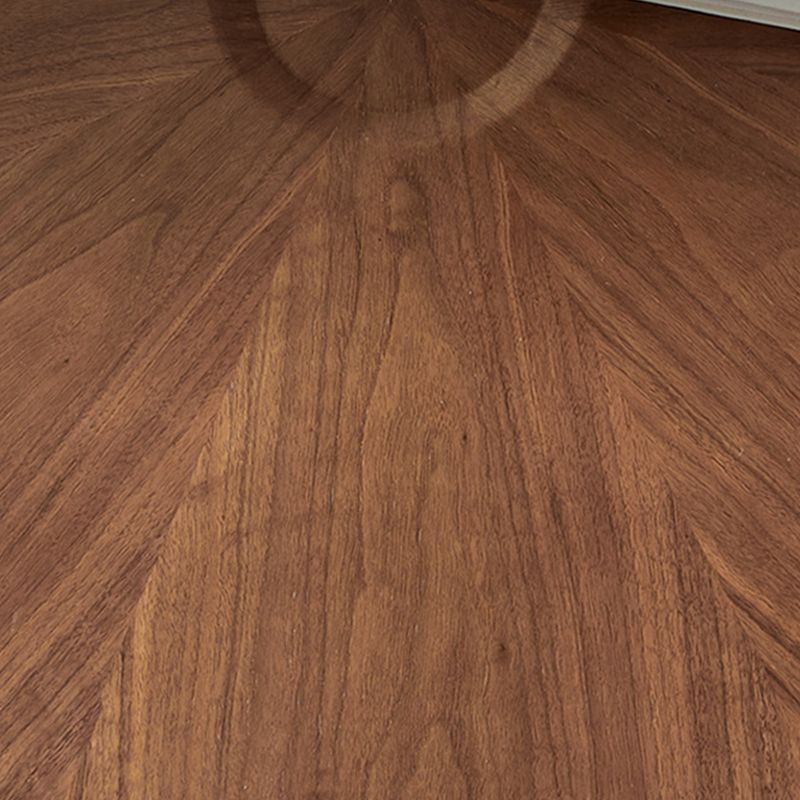 Modern Style Coffee Table with Square Block Base Design Round Glass/wood Table