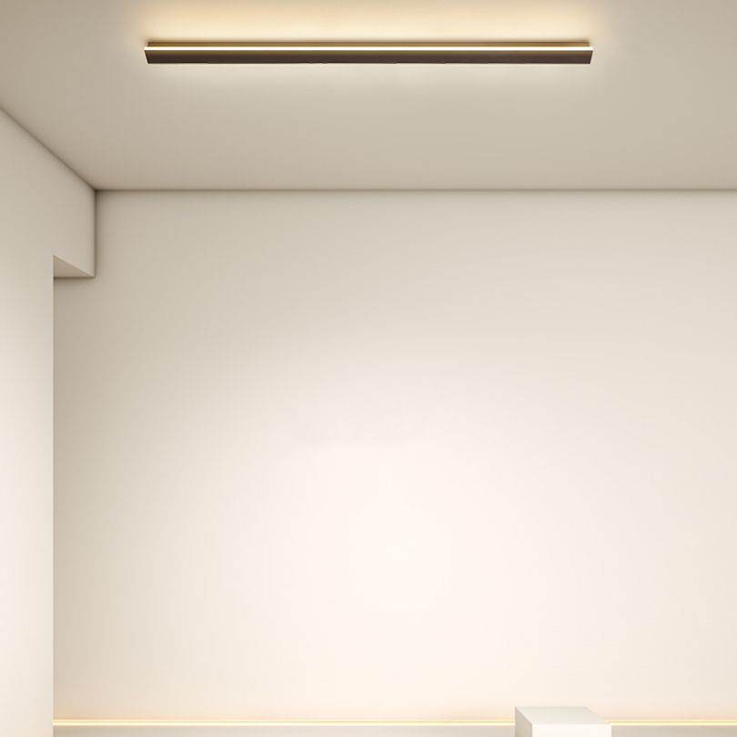 Plafonnier encastré à LED linéaire, luminaires de plafond modernes avec abat-jour en acrylique