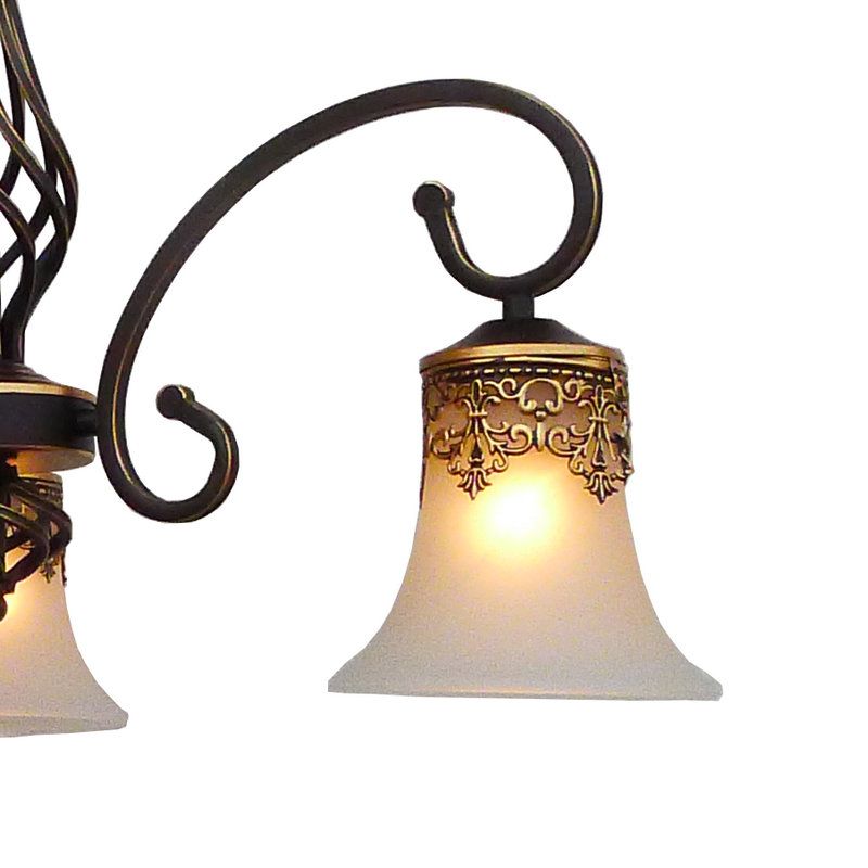 Bell Chandelier Lights Glass Chandelier Pendant Light pour le salon