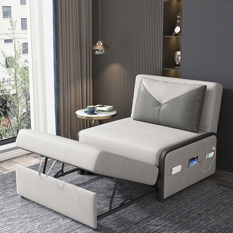 Faux Leather Stain Resistant Contemporary Armless Bed Sofa Couch