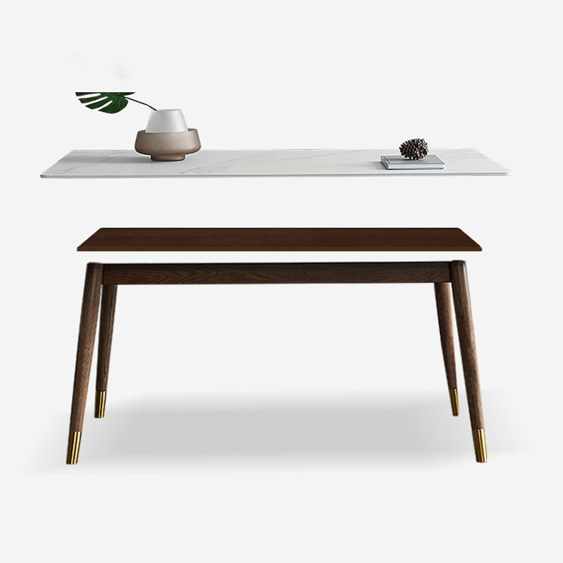 Modern Standard Sintered Stone Top Dining Room Set of Rectangle Shape for Kitchen Table Set