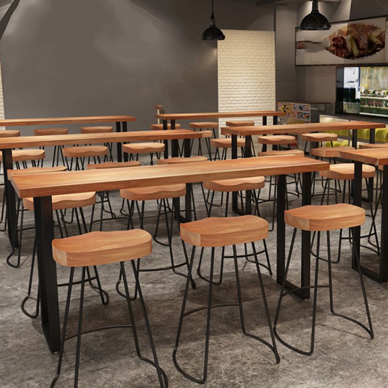 1/4/5/7 Pieces Industrial Rectangular Pub Table Set Wooden Counter Table Set