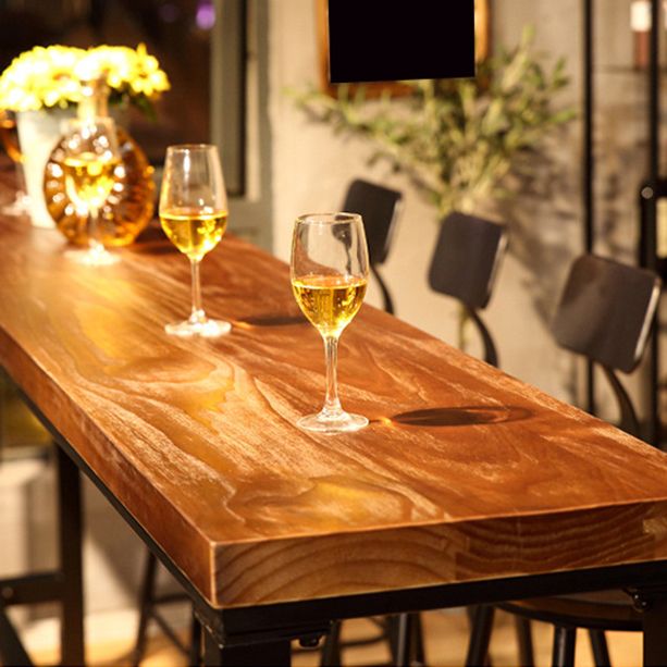 Industrial 1/2/6/11 Pieces Bar Stool and Table Set Rectangle Wood Counter Height Set