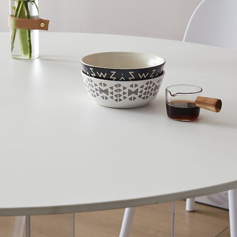Contemporary White Stone Table Round Dining Table for Kitchen