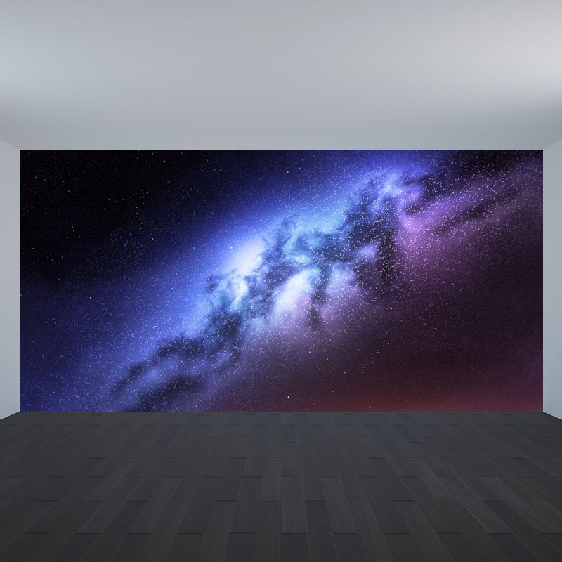 Huge Constellations View Mural for Bathroom Universe Wall Art in Dark Color, Stain-Proofing