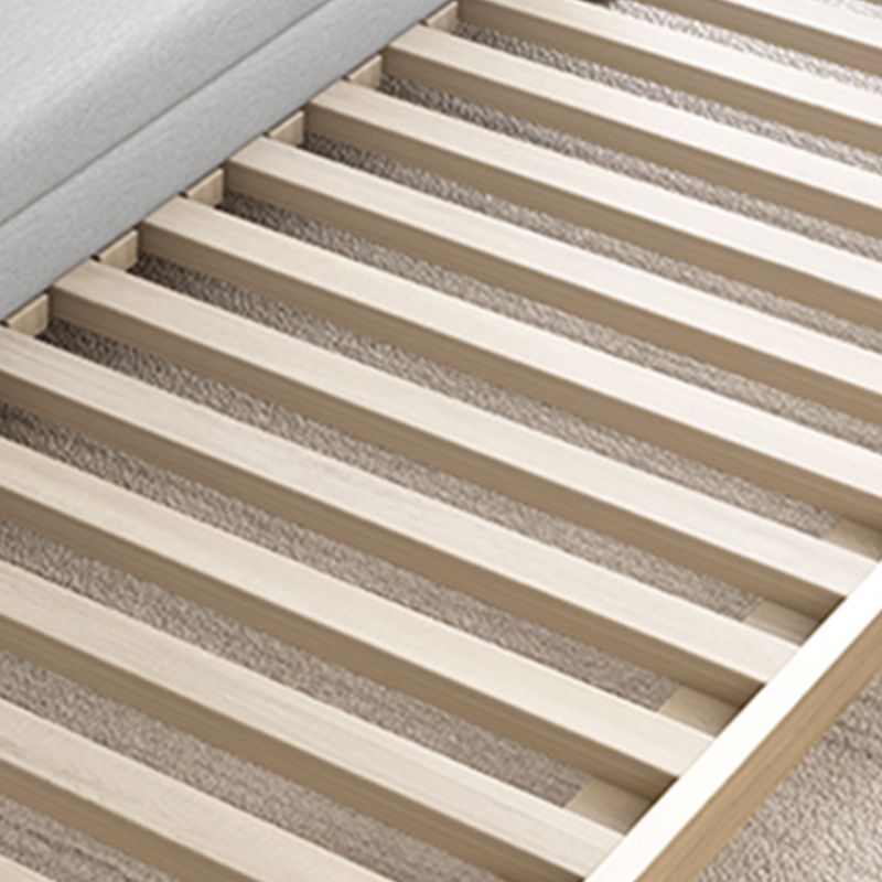 Scandinavian Linen Blend Sleeper Sofa Wood Frame Square Arm Sofa Bed