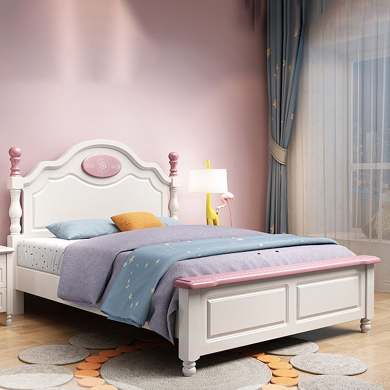 French Country Camel Back Headboard Standard Bed with Legs Bed