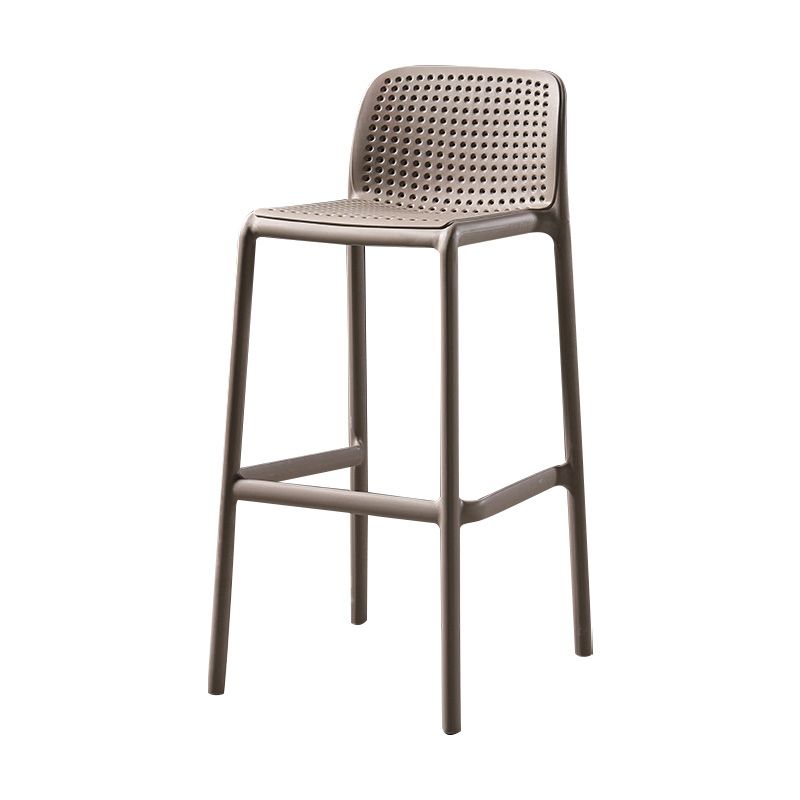 Nordic Style Bar-stool Plastic Counter Bar Stool with Plastic Legs for Kitchen