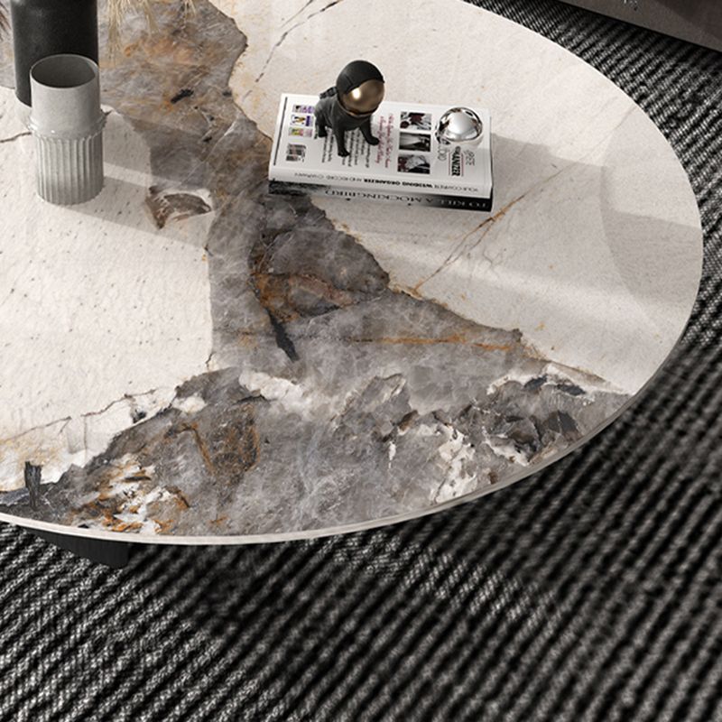 Slate Round Modern Coffee Table No Distressing Coffee Table Set