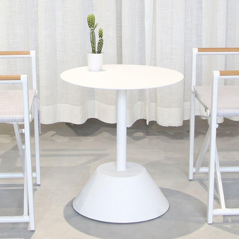 Industrial Metal Patio Table No Distressing Scratch Resistant Bistro Table