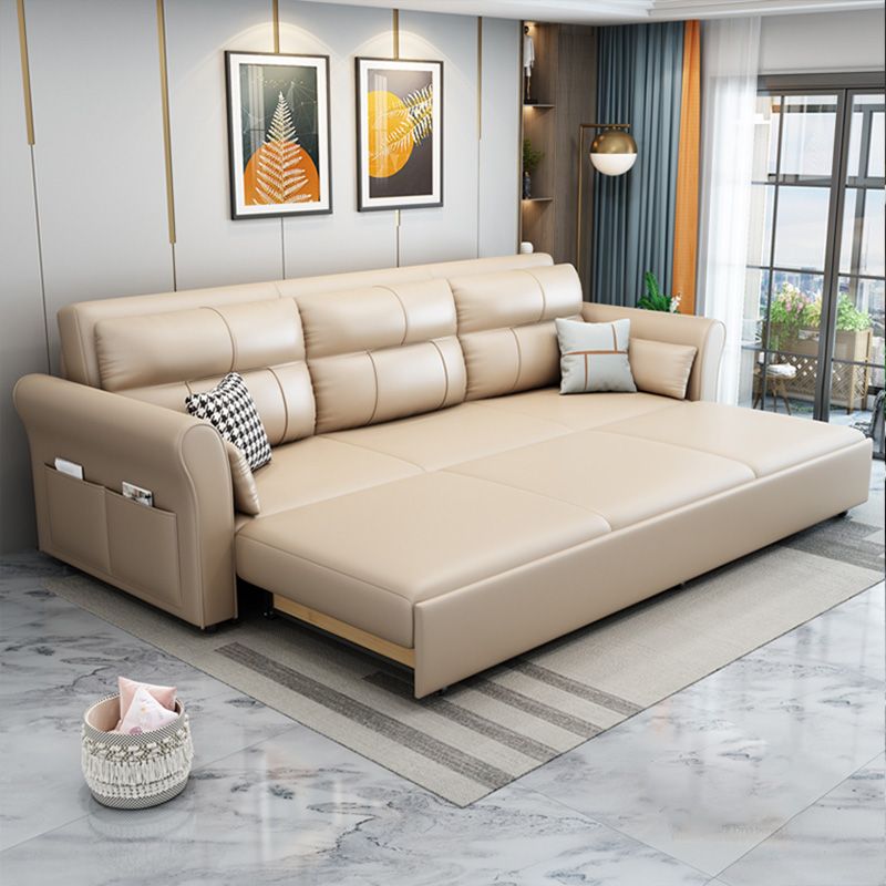 Upholstered Futon Sleeper Sofa Faux leather Futon And Mattress with Storage