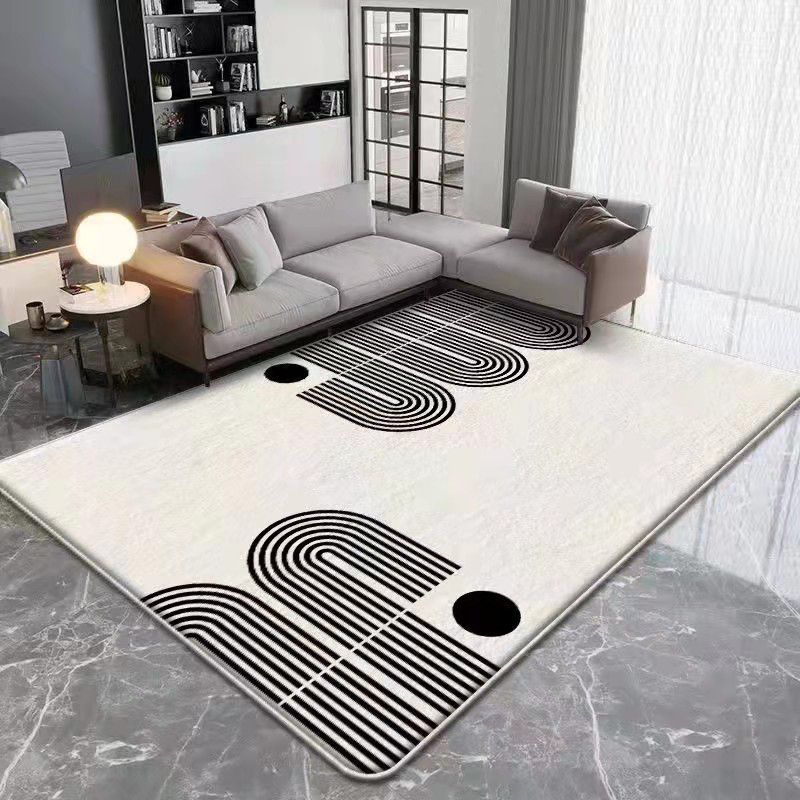 Grün moderner Teppich Polyester Circle Teppich Waschbar Teppich für Wohnzimmer