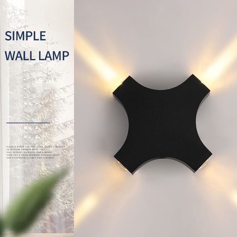 X-shaped Beam Creative LED Wall Lamp Simplicity Style Contemporary Lighting Fixture for Indoor and Outdoor