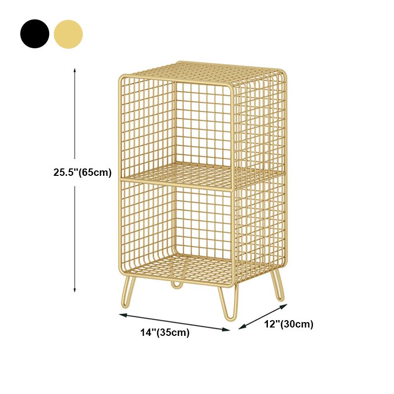 Modern Style Standard Bookcase Metal Closed Back Bookshelf for Home