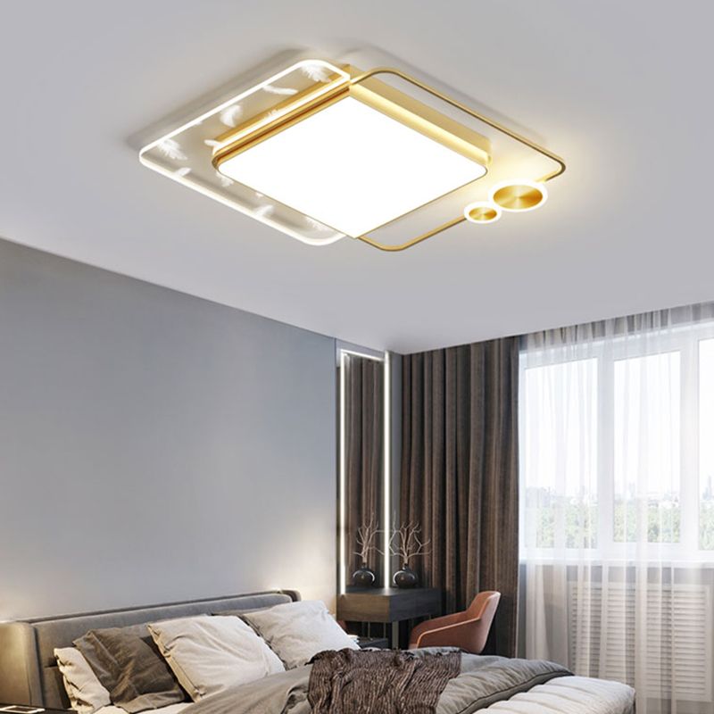 Plafonniers encastrés Simplicity avec plafonnier LED à motif de plumes