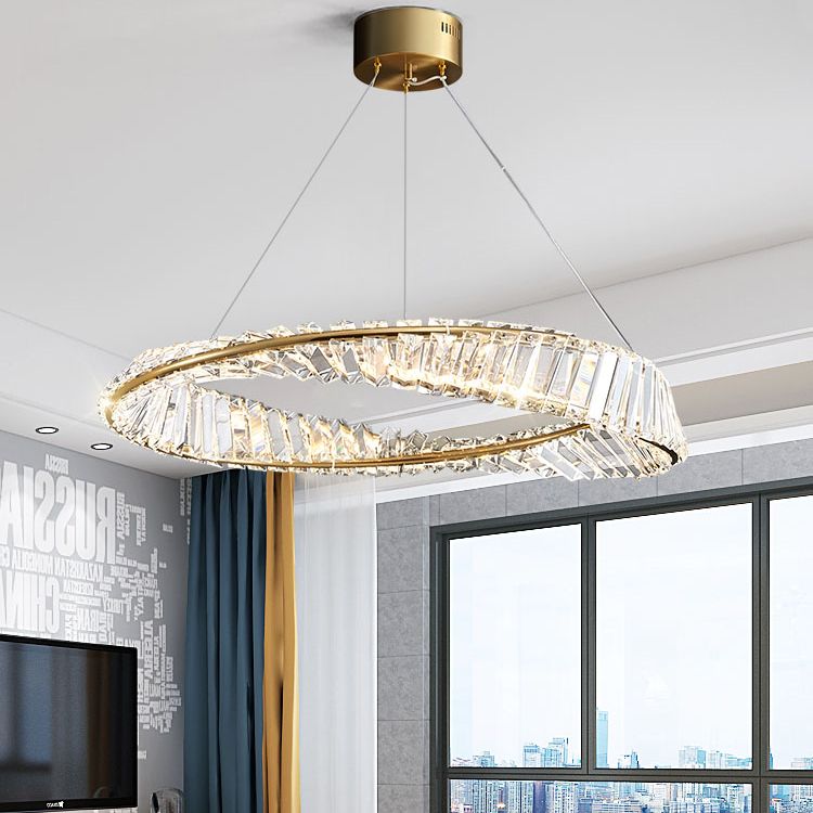 Ultra-modern Simplicity Orbicular LED Chandelier Lamp Crystal Suspension Pendant Light