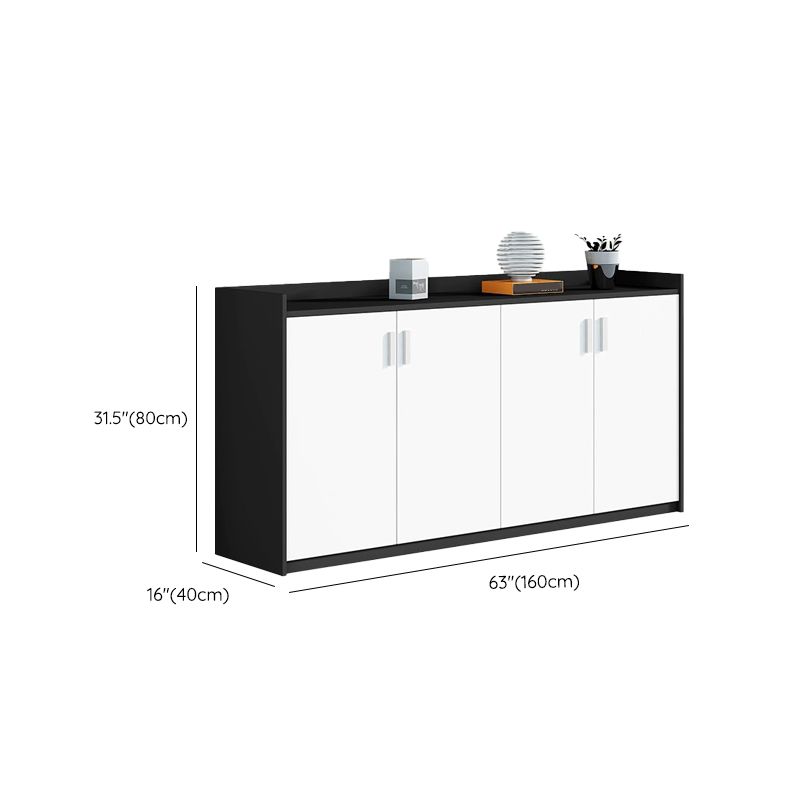 Modern White Engineered Wood Filing Cabinet for Home and Office