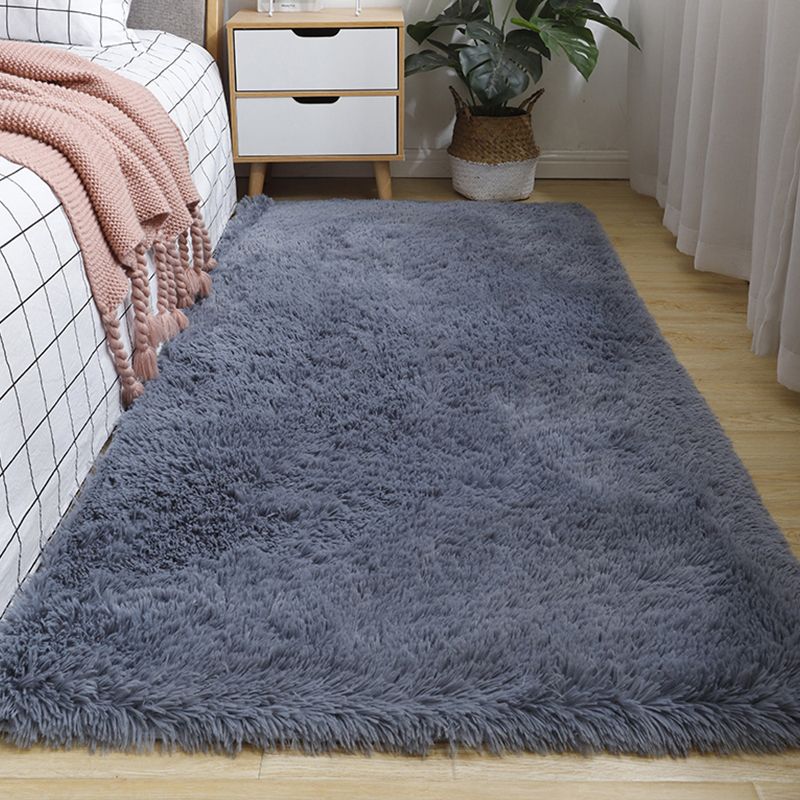 Multi Colored Simple Rug Polypropylene Solid-Color Area Carpet Anti-Slip Backing Pet Friendly Indoor Rug for Bedroom