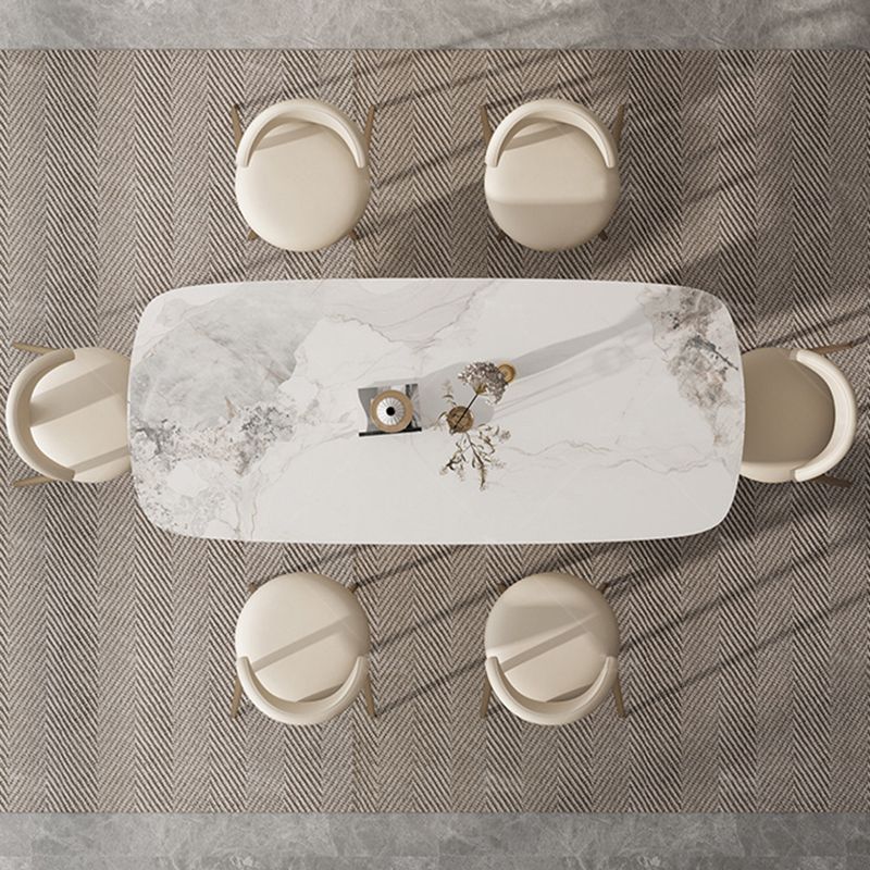 Glam Style Rectangle Table Set 1/4/5/7/9 Pieces Dining Set for Home Use