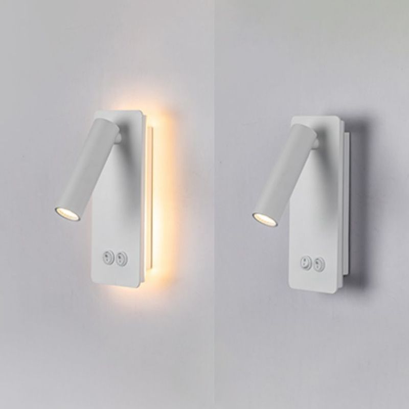 Modern Concise Rectangular LED Wall Light Aluminium Reading Wall Lamp for Bedroom