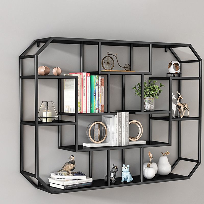 7.1" W Wall Unit Book Shelf Metal Open Shelf Bookcase for Home