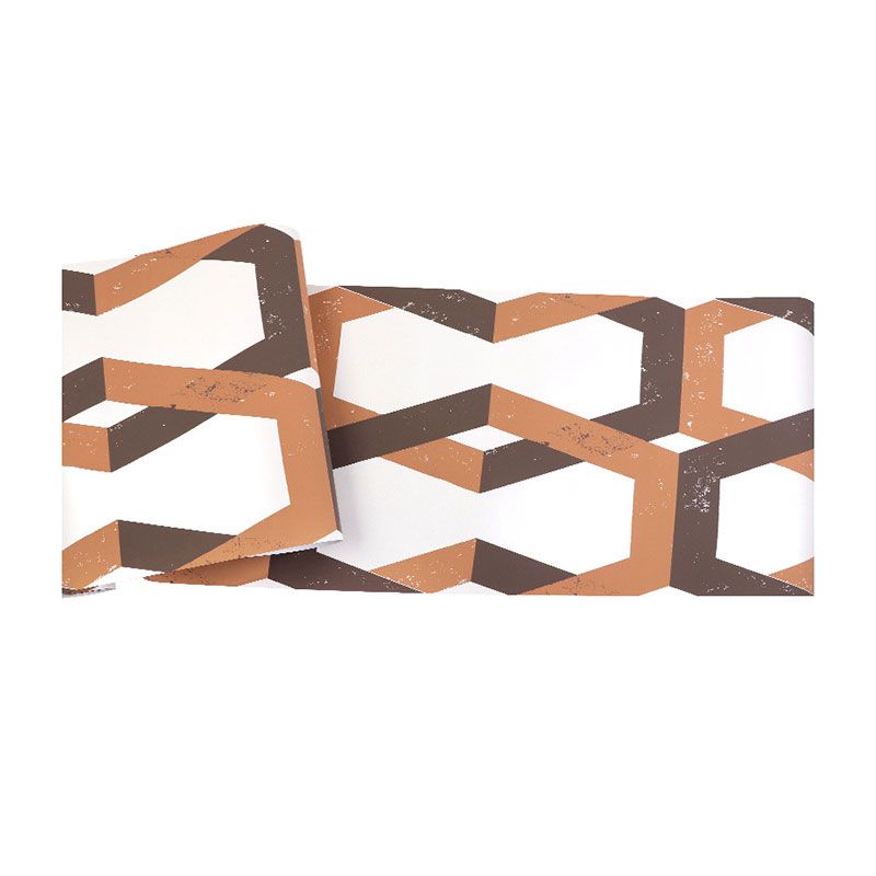 Stain-Resistant Hexagon Wallpaper Roll 33'L x 20.5"W Minimalist Wall Covering for Home Decoration