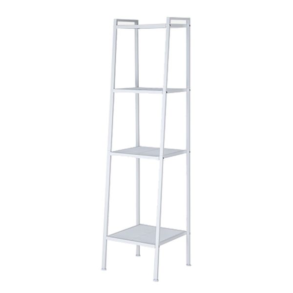 Contemporary Open Ladder Bookshelf Metal Vertical Bookshelf for Home