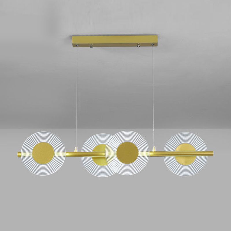 Postmodern Circles LED Island Light Acrylic Dining Room Pendant Light Fixture