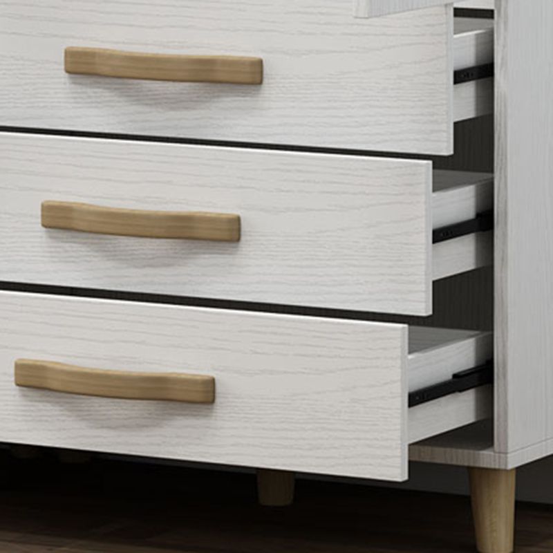 Modern Style Standard Bookcase Closed Back Bookshelf with Drawer Storage