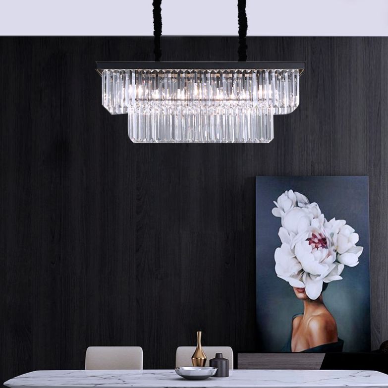 Lampade dell'isola illuminazione isola lineare Luci dell'isola in nero