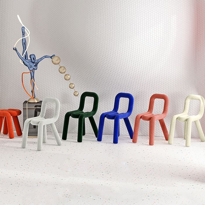 Modern Style Upholstered Dining Chair Open Back Dining Side Chair