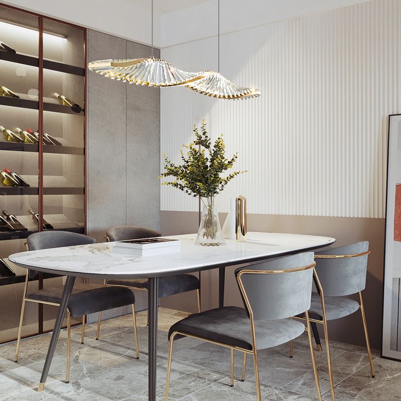 Single Modernism Golden/Black Ceiling Light LED Kitchen Island Lighting