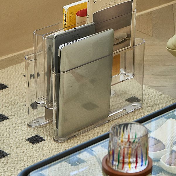 Contemporary Antique Finish Shelf Bookcase Plastic Book Shelf with Shelves