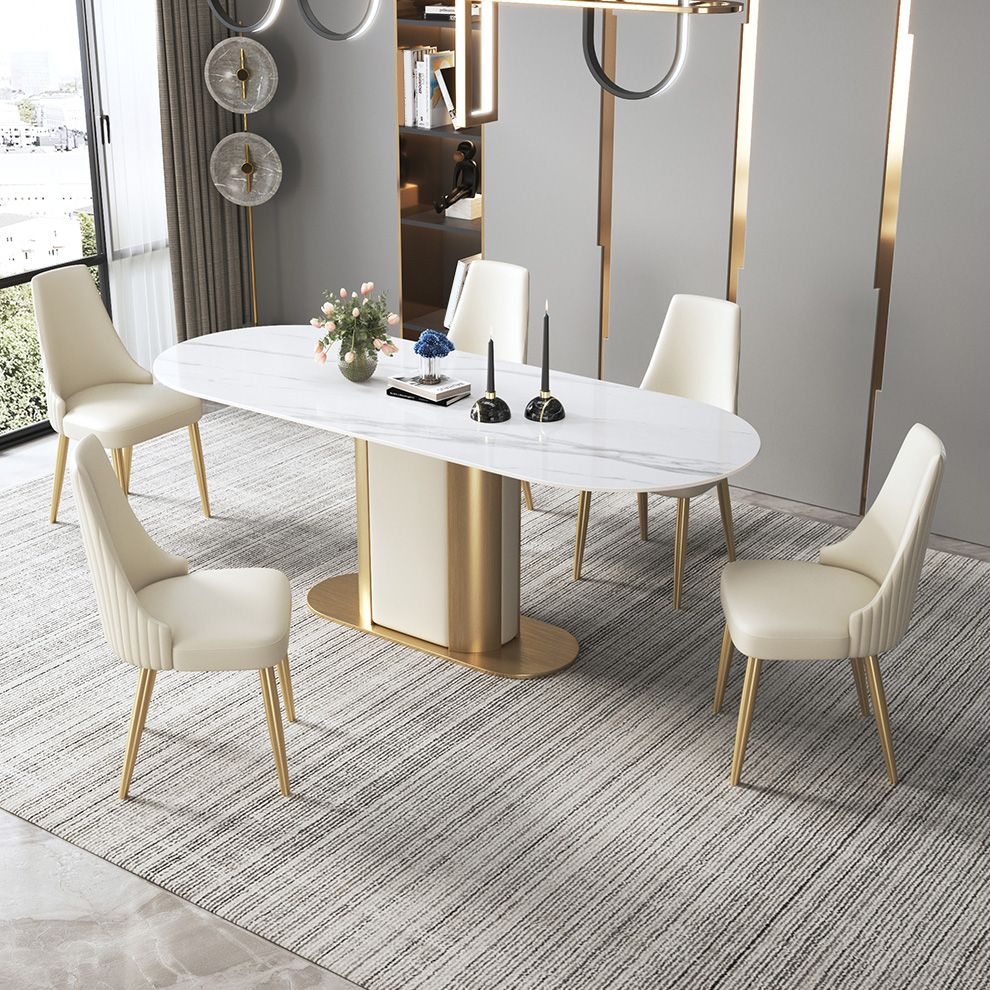 Upholstered Armless Dining Chairs Glam Metal Kitchen Dining Side Chair