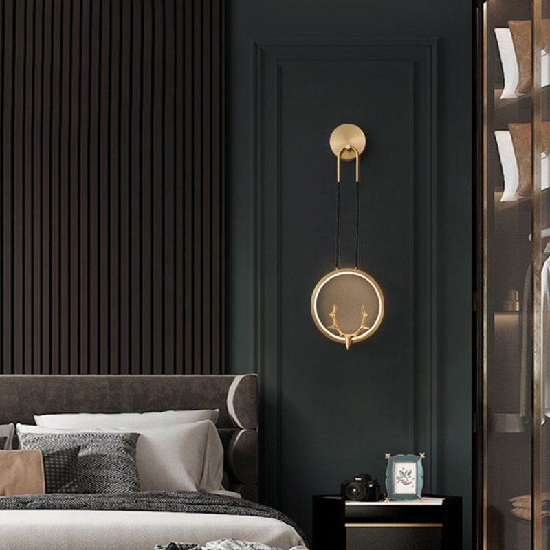 Modern Linear Wall Mount Lighting Minimalist Metallic LED Wall Sconce for Sitting Room