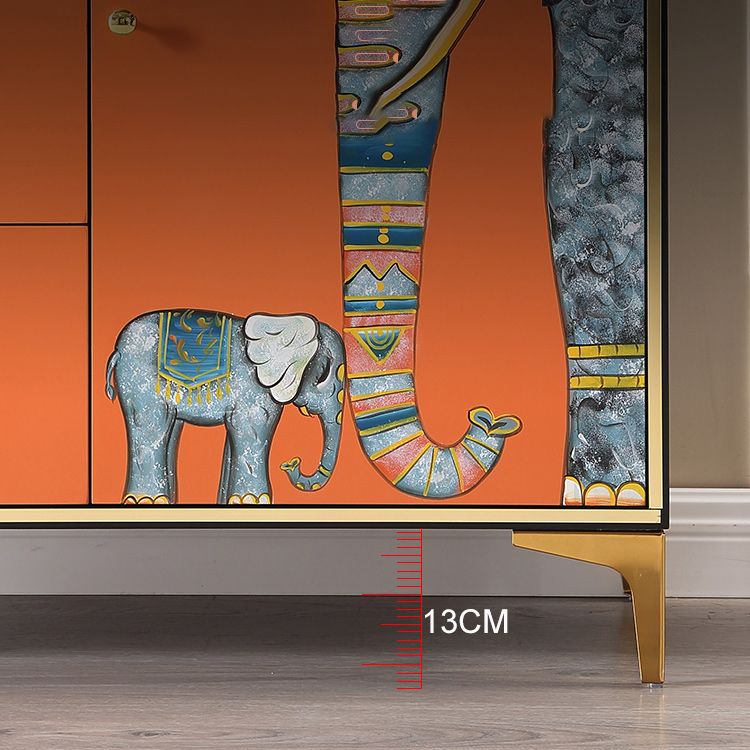 Glam Storage Chest Wooden Horizontal Lingerie Chest with Drawers