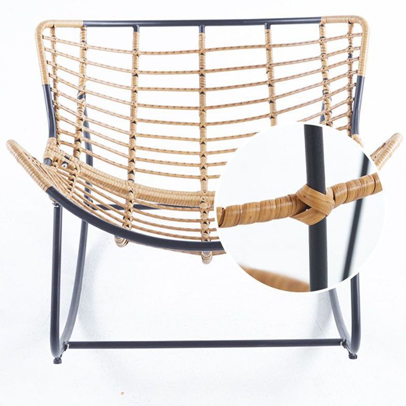 Contemporary Rocker Chair Upholstered Antique Finish Rocking Accent Chair