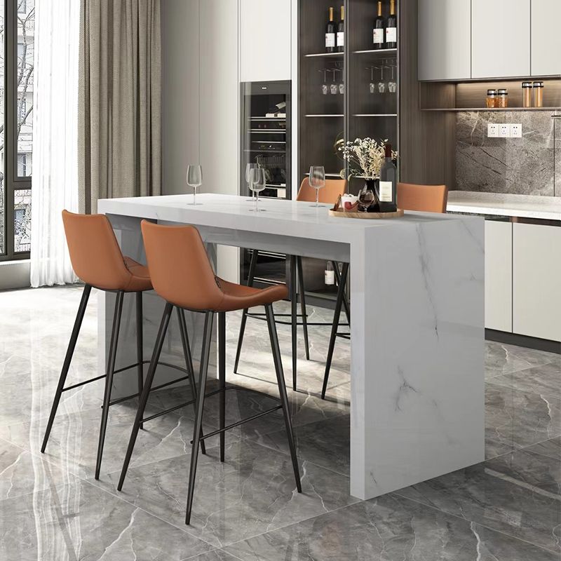 Faux Marble Counter Height Table Contemporary Pub Height Dining Table