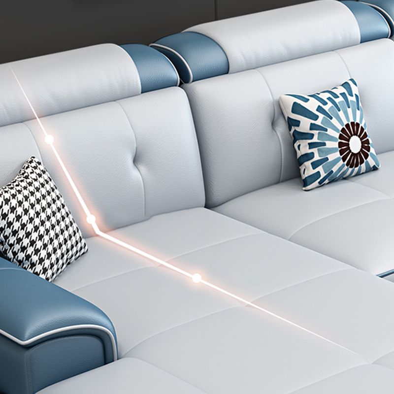 133.07" L x 70.86" W x 35.43" H Stain-Resistant Faux Leather Pillow Top Arm Sectionals