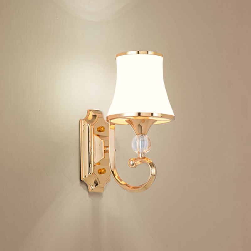 1-Licht geometrische Wandleuchten moderne einfache Style-Glas-Wandbeleuchtung in Schwarz