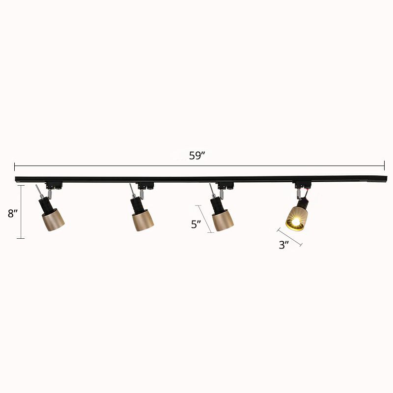 Grenade Spotlight Semi Flush Mount Minimalist Metal Living Room Track Lighting Fixture