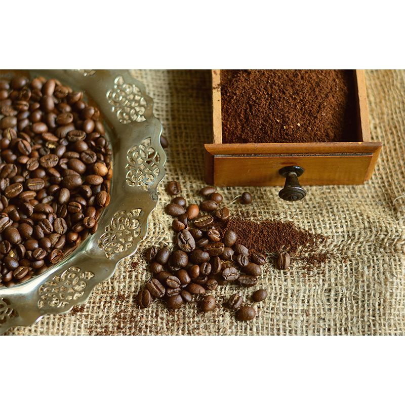 Customized Coffee Beans Mural Contemporary Eco-friendly Wallpaper for Shop Interior Decoration