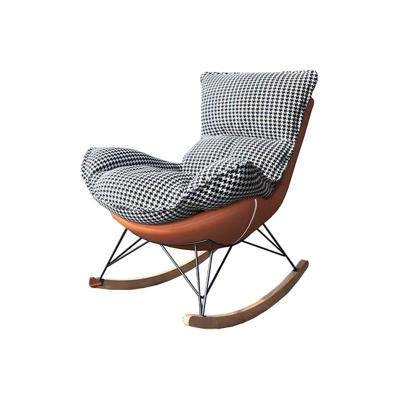 Contemporary Rocking Chair Solid Wood Rocker Chair with Removable Cushions