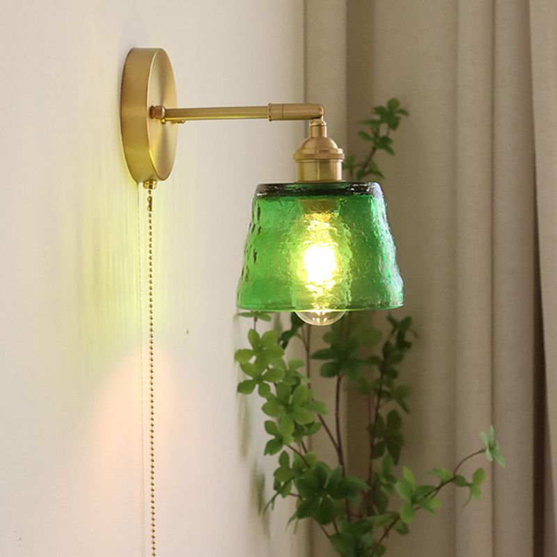 Glass Cylinder Wall Sconces Industrial Style 1 Light Wall Mounted Lamps