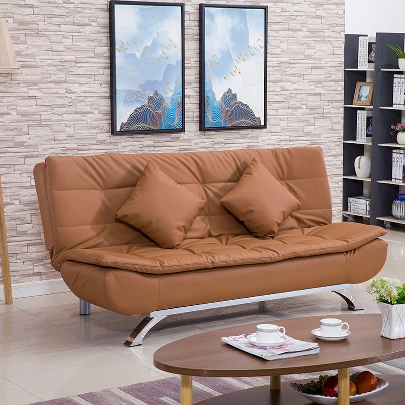 Square Seating Settee Armless Sofa Chaise for Bonus Room Living Room