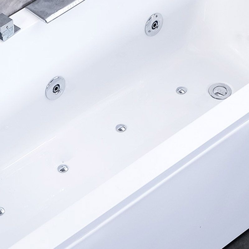 Modern Style Alcove Bath Tub Acrylic Rectangular Bathroom Bathtub with Faucet