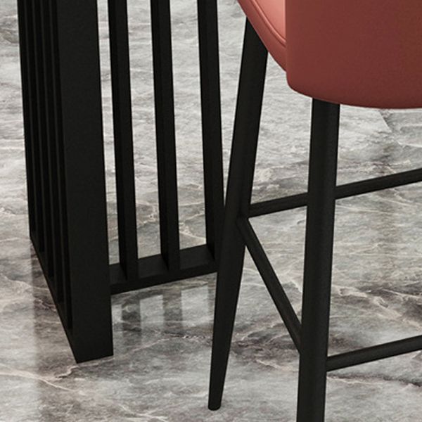 Modern Rectangle Bar Dining Table Indoor Bar Height Table with Iron Base 42-Inch Top