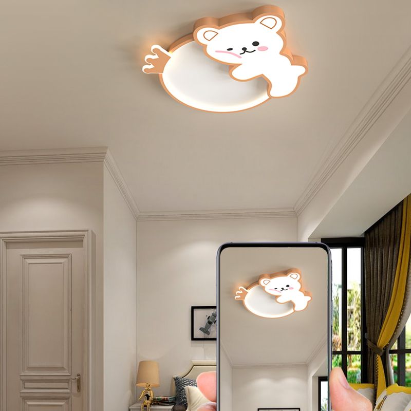 Ours Style Simple LED plafonniers belle lampe encastrée pour chambre chambre d'enfant